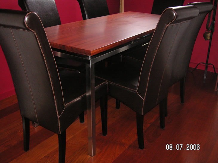 custom table made from steel