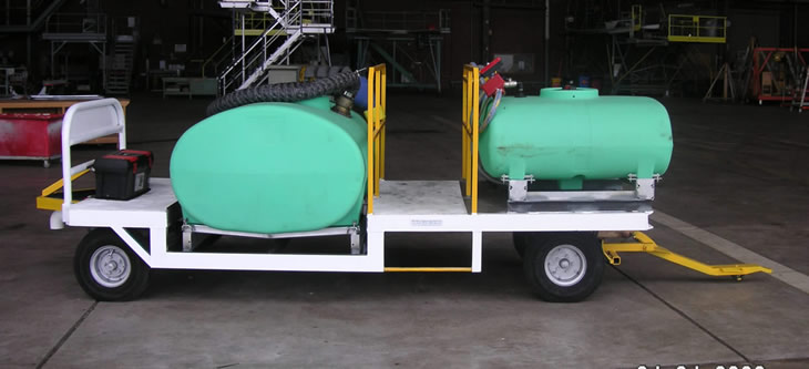 custom aircraft toliet servicing cart