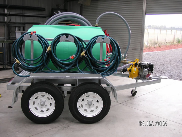 water cart right side view